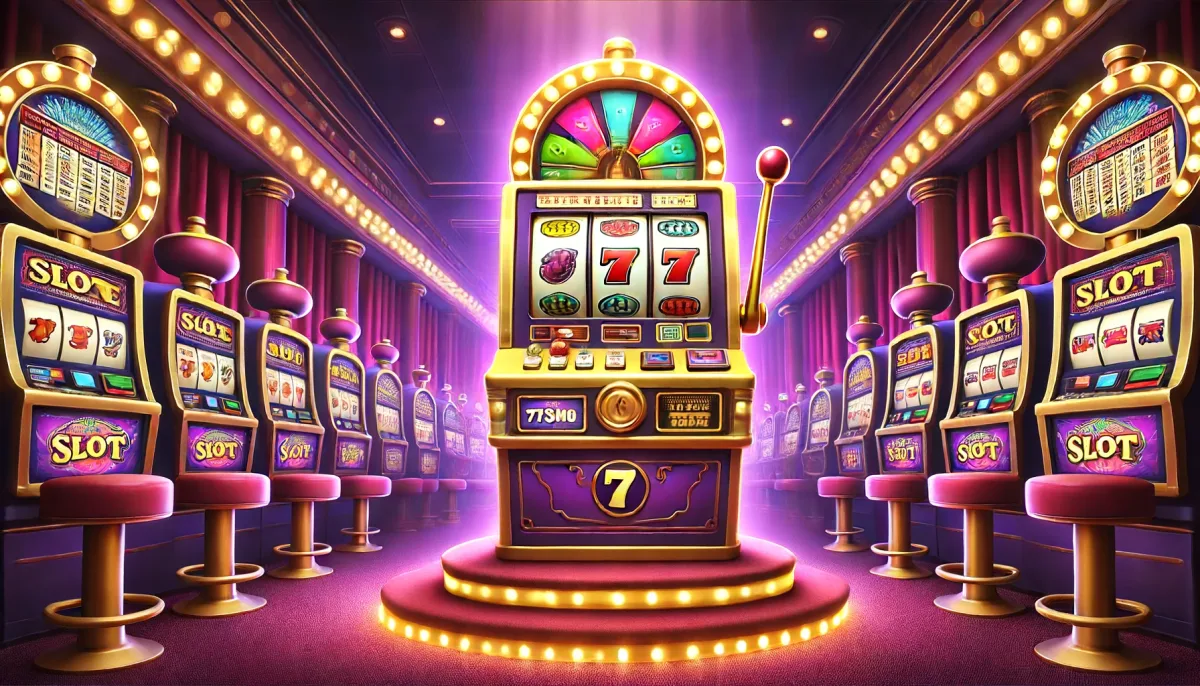 slot machine in the casino hall